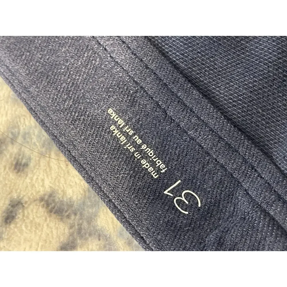 Anthropologie Pilcro The Adi Linen Mid-Rise Wide leg Flare Pants Navy 31 - Picture 7 of 11